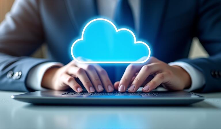 Rappresentazione concettuale di infrastruttura cloud sicura per aziende